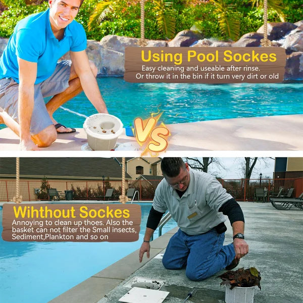 Pool Skimmer Socks for Skimmer Basket Clean