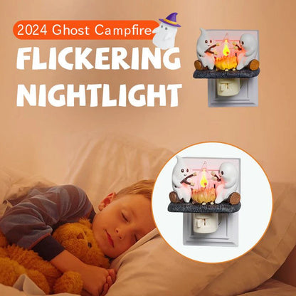 Ghost Campfire Nightlight – Halloween Themed Decorative Light