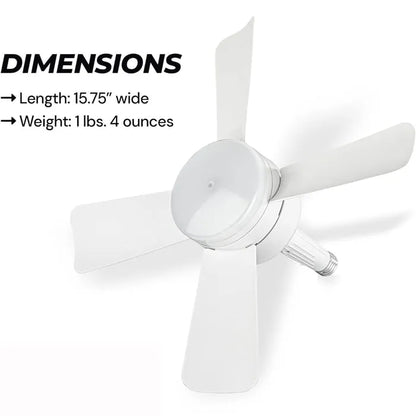 2-in-1 Portable Ceiling Fan & Light