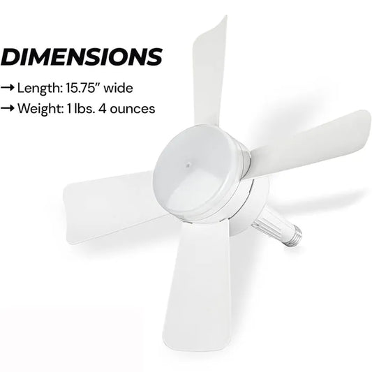 2-in-1 Portable Ceiling Fan & Light